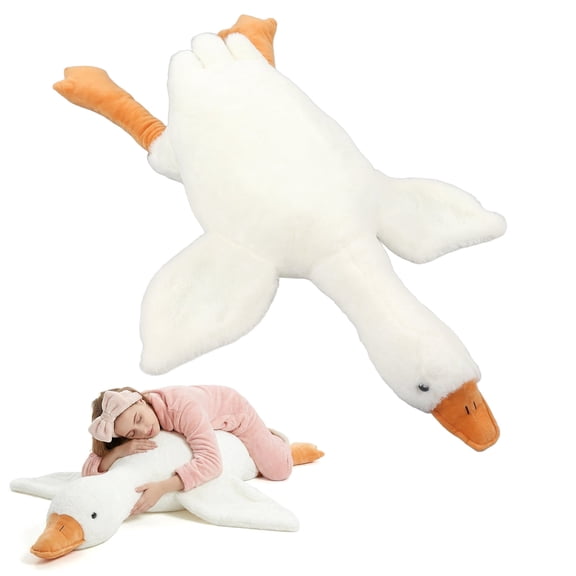 Yvagay Giant Stuffed Goose Plush Toy,Oversized Plush Goose Plush Toy, Cute Swan Stuffed Animal Gift for Kids and Friends, 62.99 inch