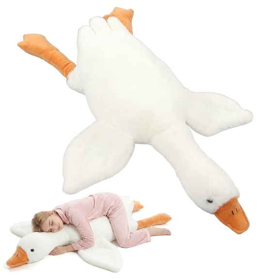 Yvagay Giant Stuffed Goose Plush Toy,Oversized Plush Goose Plush Toy, Cute Swan Stuffed Animal Gift for Kids and Friends, 74.8 inch