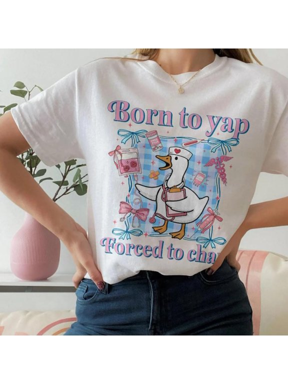 Goose Sweater Born To Yap Forced To Chart ER RN Medical Staff Hoodie