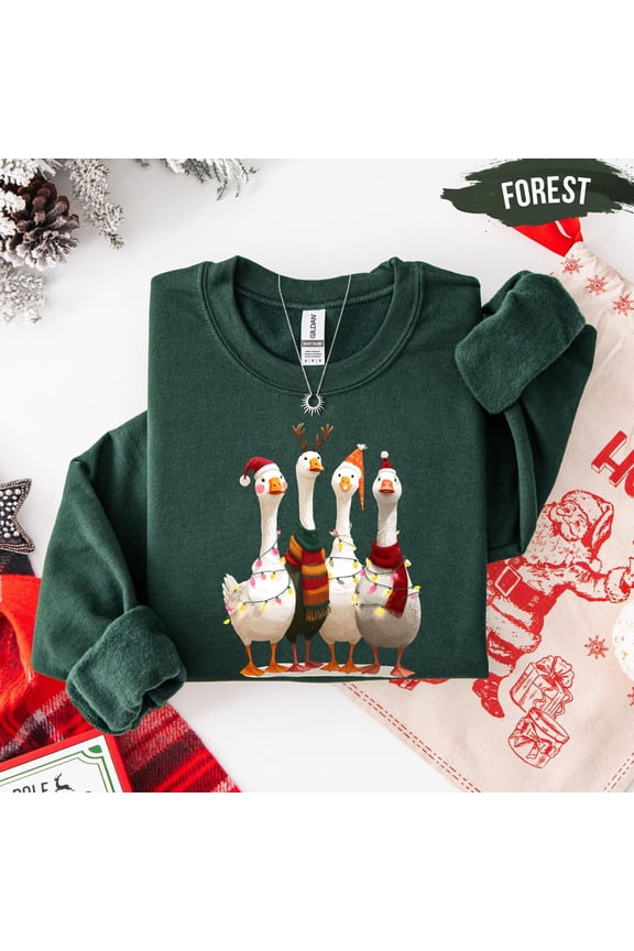 Goose Sweatshirt – Festive Graphic Pullover Sweatshirt All Size S-5XL
