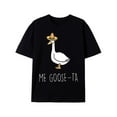 thumbnail image 1 of Goose - Themed Pun Graphic Tee, Tops Has "ME GOOSE - TA" Text and Humorous Goose Design, Round Neck Regular Fit T - shirts, Size(S - 5XL), 1 of 5