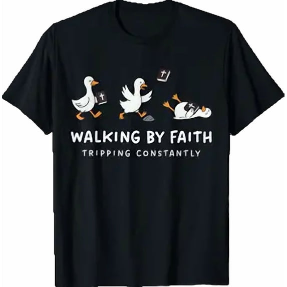 Goose Walking By Faith Tripping Constantly Bible Christian Creative ...