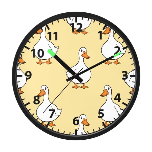 Goose Wall Clock 12 Inch Voice Activated Night Light Silent Non Ticking