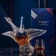 thumbnail image 1 of Goose Whiskey Decanter Glass Bottle, Unique Glass Sculpted Bottle Gift for Tableware Fathers Day Gift, 1 of 8