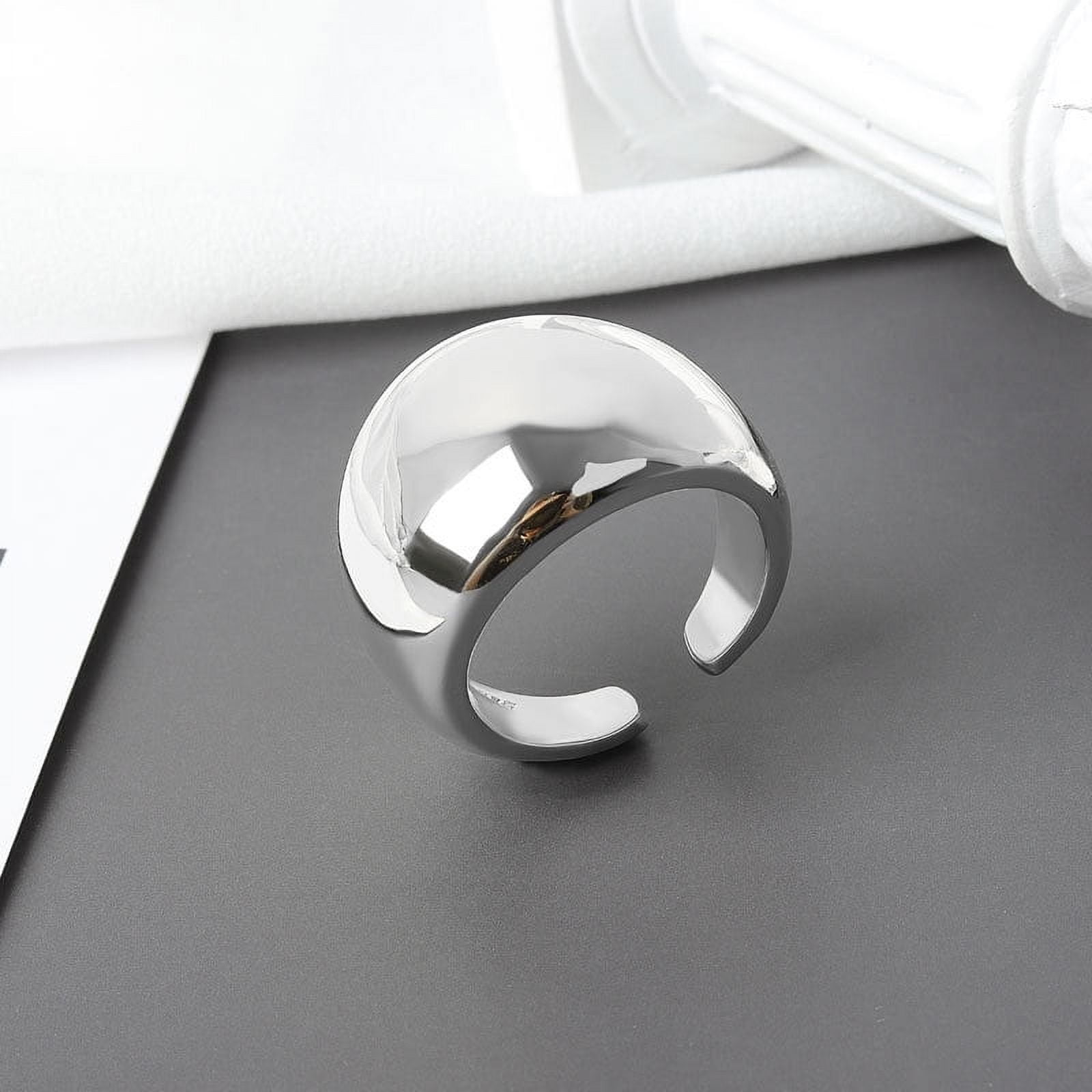 Goose egg floating surface design opening ring Women s personality 18K