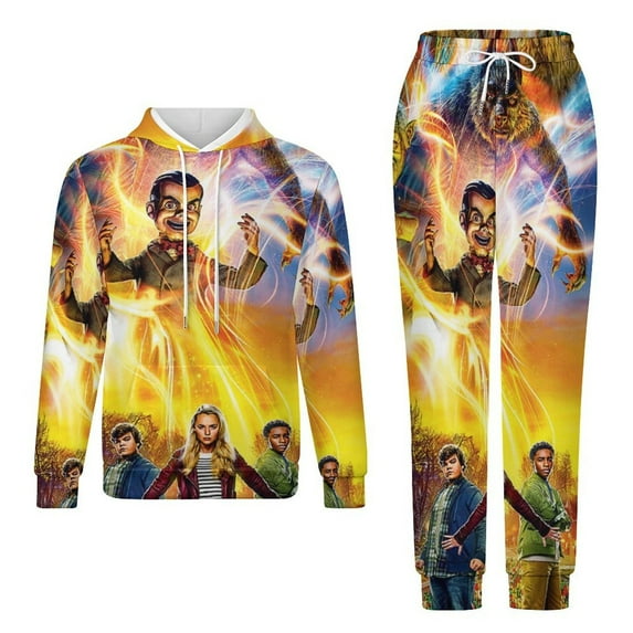 Goosebumps 2 Haunted Halloween Unisex Hoodies And Sweatpants Set Sweatshirts Jogger Pants Hooded Hoody Tracksuits Set Suit Winter Daily Adult Sweatsuit 2 Pcs