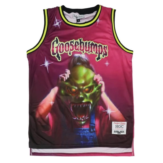 Goosebumps Carly Beth Caldwell Men's Headgear Classics Embroidered Basketball Jersey (Medium, Purple)