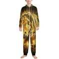 thumbnail image 1 of Goosebumps Hooded Union Suit One Piece Pajama Outfit PJs Sleepwear, 1 of 7