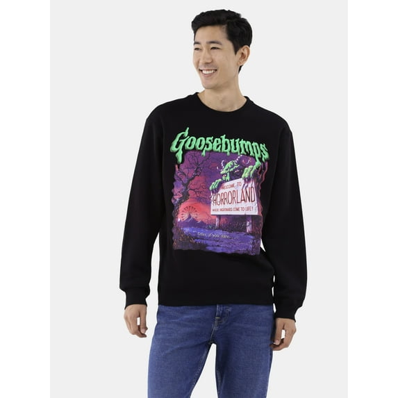 Goosebumps Men's and Big Men's Graphic Crewneck Sweatshirt, Sizes XS-3XL