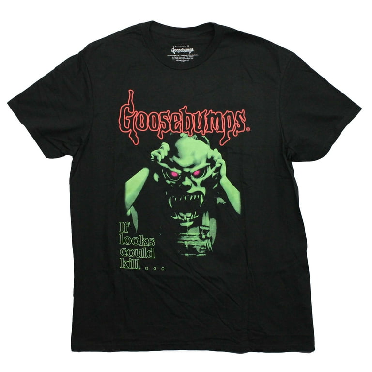 Goosebumps Mens T-Shirt -If Looks Could Kill Monster Image (Large 