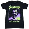 thumbnail image 1 of Goosebumps Mens T-Shirt - Night of The Living Dummy Purple Face (Large), 1 of 1