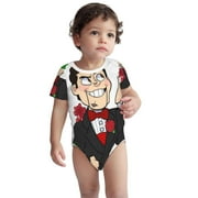Goosebumps Slappy Baby Bodysuit Cartoon Climbing One Piece Bodysuit Breathable Short Sleeves Toddler T-Shirt For Baby Boy Or Girl Easy Change, Unisex, Perfect For Daily Wear 18 Months