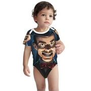 Goosebumps Slappy Baby Bodysuit Cartoon Climbing One Piece Bodysuit Breathable Short Sleeves Toddler T-Shirt For Baby Boy Or Girl Easy Change, Unisex, Perfect For Daily Wear 9m