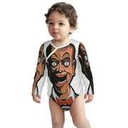 Goosebumps Slappy Baby Bodysuit Cartoon Cotton Climbing One Piece Bodysuit Breathable Long Sleeves Toddler T-Shirt For Baby Boy Or Girl Easy Change, Unisex, Perfect For Daily Wear 3 Months