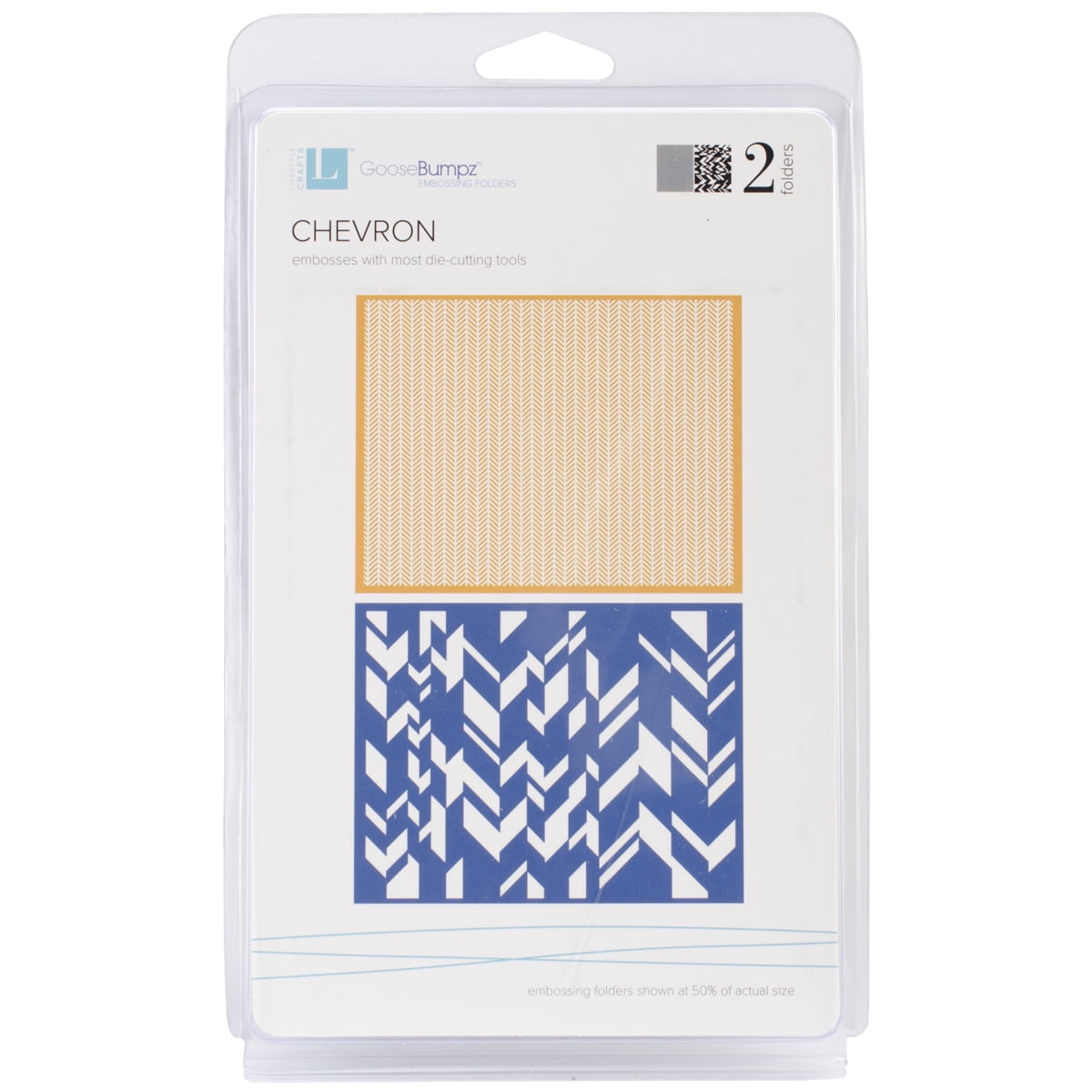 Goosebumpz A2 Embossing Folders 2/PkgChevron, Pk 1, Lifestyle Crafts