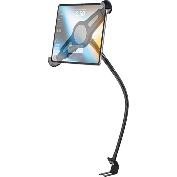 Gooseneck Car/Truck Seat Rail Tablet Holder Mount for 9.5"-14.5" iPad, Heavy Duty Car Floor Bolt Tablet Mount for iPad Pro 11, 12.9/Air