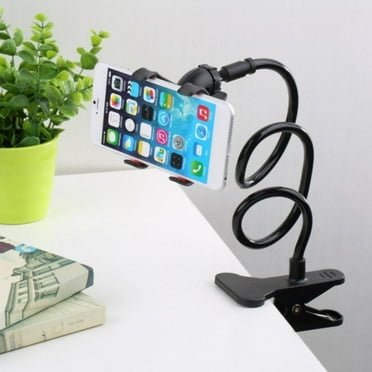 Gooseneck Cell Phone Holder, Cell Phone Clip on Stand Holder with Grip Flexible Long Arm Gooseneck Bracket Mount Clamp Used for All Cell Phones w/3 color