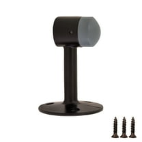 Design House 4-Pack Gooseneck Door Stop Wall Protector with Rubber Tip, Oil Rubbed Bronze