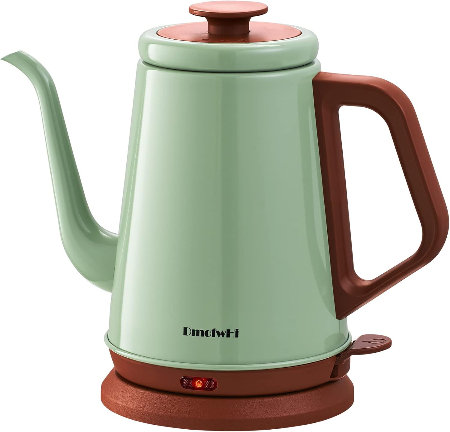 Green and Brown Stainless Steel Gooseneck Electric Kettle
