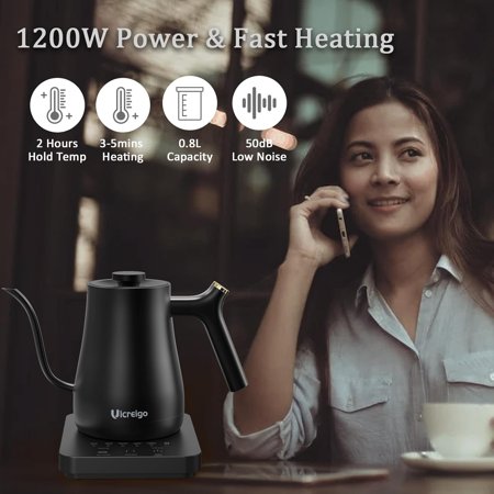 Gooseneck Electric Kettle - Black