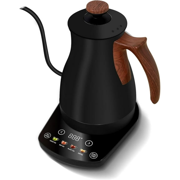 Gooseneck Electric Kettle Full Touch Screen 1200W Electric Tea & Coffee Kettle with Four Heating Modes Rapid Heating,1 Temperature ControlKeep Warm Mode