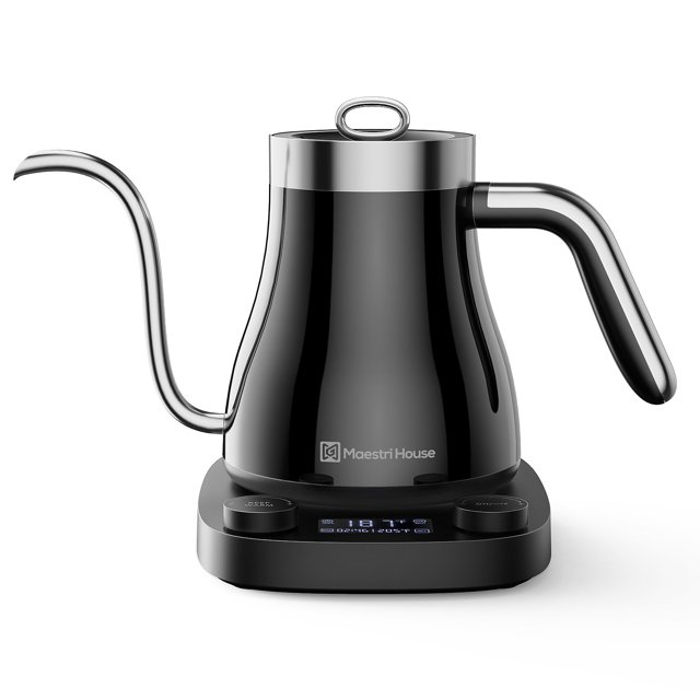 Maestri House Gooseneck Electric Kettle, 1L with Adjustable Timer and