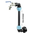 thumbnail image 1 of Gooseneck Faucet Extension Pipe 10/20 Inch Brass PE Adapter for Water Tank or Barrel, Height Increasing Attachment for Irrigation System, 1 of 6