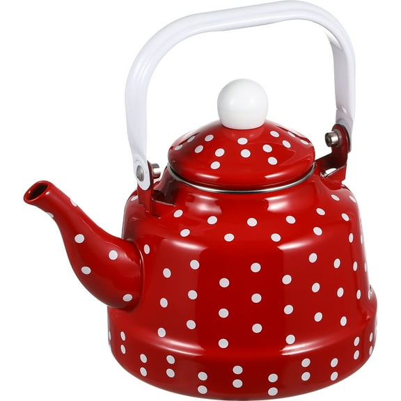 Gooseneck Kettle Teapot Enamel Family and Friends Entertaining Miss