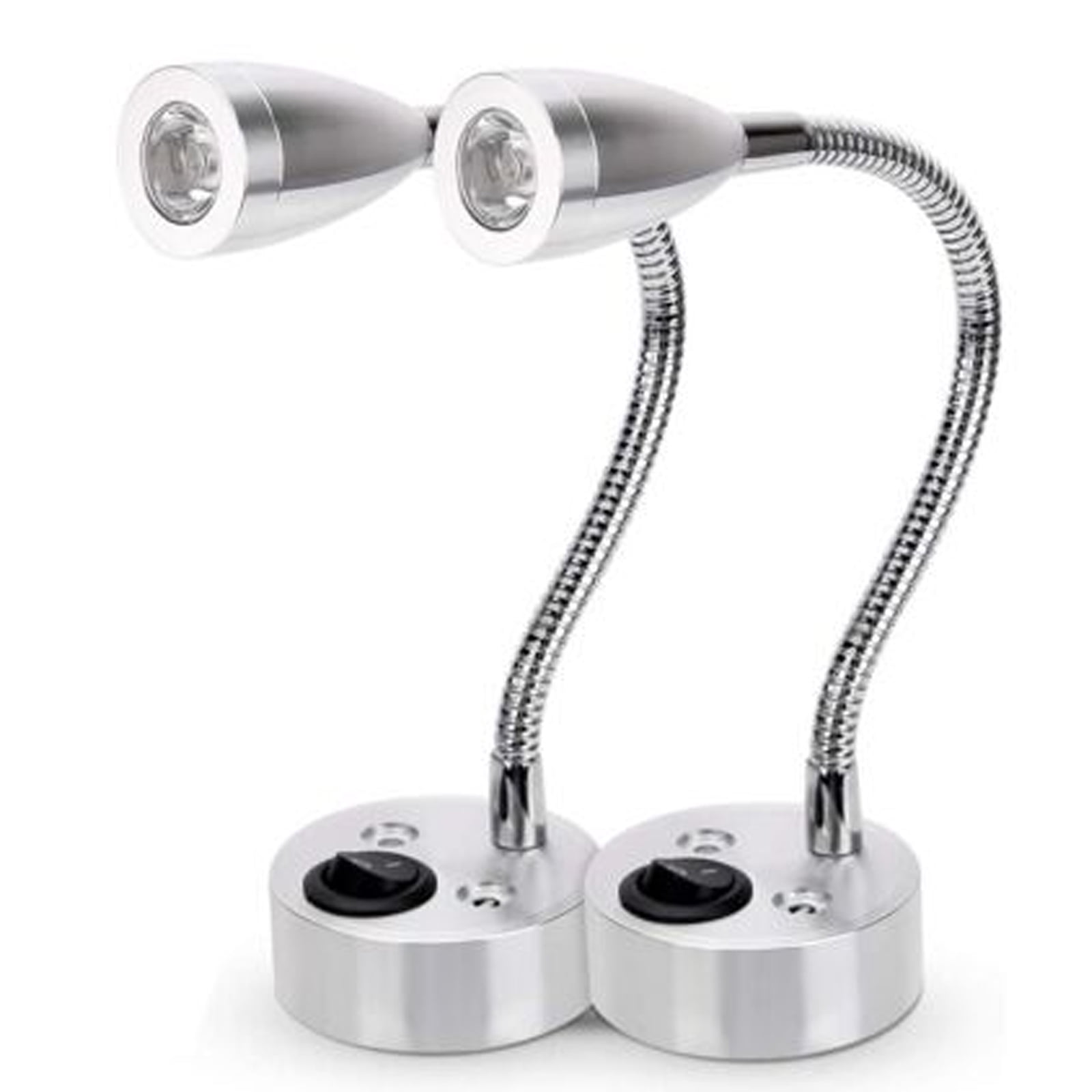 Gooseneck LED Spotlight, 360 Rotating And Touch Dimming, For Cars RVs Trailers Campers Marine Boats (2pcs)