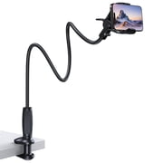 CreaDream Gooseneck Cell Phone Holder, Universal 360 Flexible Phone Stand Lazy Bracket Mount Long Arms Clamp for Phone 13 Pro Xs Max XR X 8 7 6 6s Plus and Other 3.56.7'' Device Black