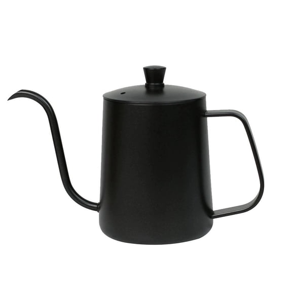 Gooseneck Pour Over Coffee Kettle 12 oz 350mlStainless Steel Hand Drip Long Narrow Spout for Stove Top, black