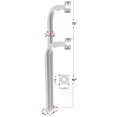 thumbnail image 1 of Gooseneck Stand Keypad Pedestal Pad Mount Aluminum Mounting Post Gate Entry Double Height White, 1 of 2