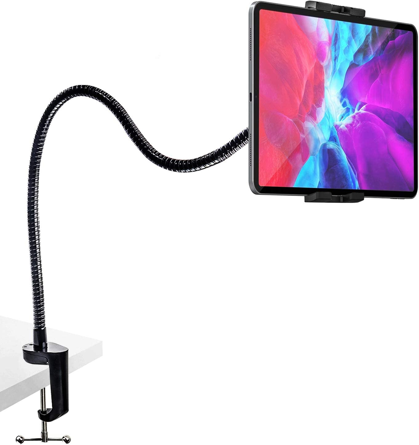 Gooseneck Tablet Holder, Heavy Duty Desk/Bed Phone iPad Stand, Flexible