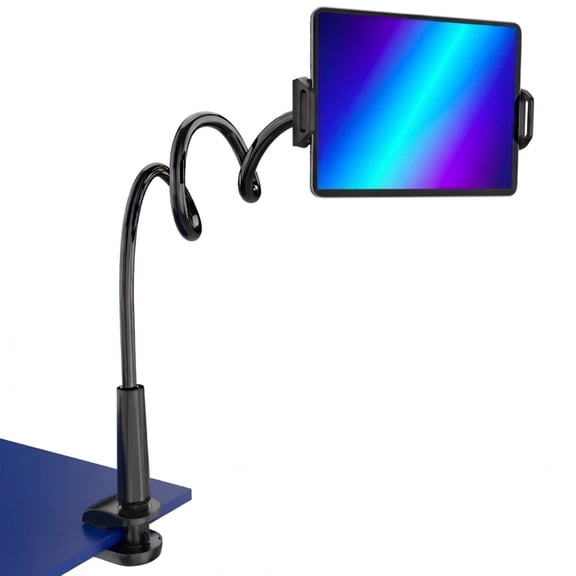 Gooseneck Tablet Holder Stand for Bed, 360° Adjustable Arm Mount for iPad Pro/Air/Mini, Kindle Fire, Galaxy Tabs, 4.7"-13.5" Tablets