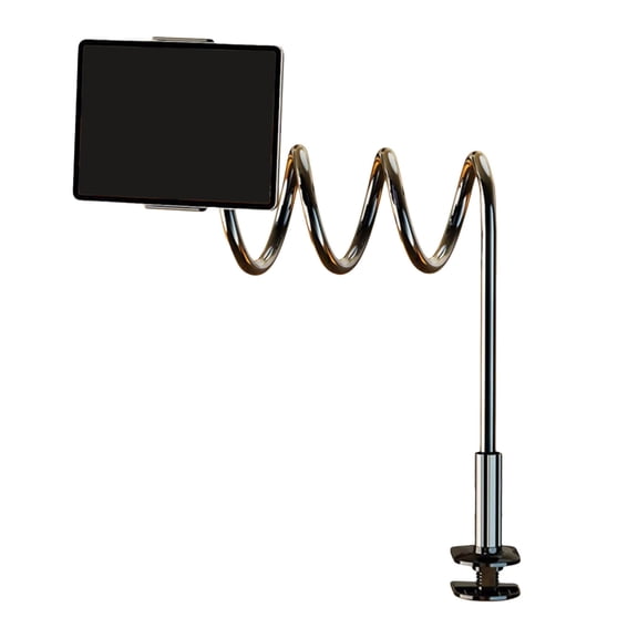 Gooseneck Tablet Holder Stand for Bed Adjustable Flexible Arm Tablets Mount Clamp on Table for Tablet