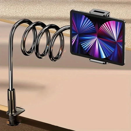 Gooseneck Tablet Stand Flexible Long Arm Clamp Mount Holder for Tablet and Phone Bed Desk Use
