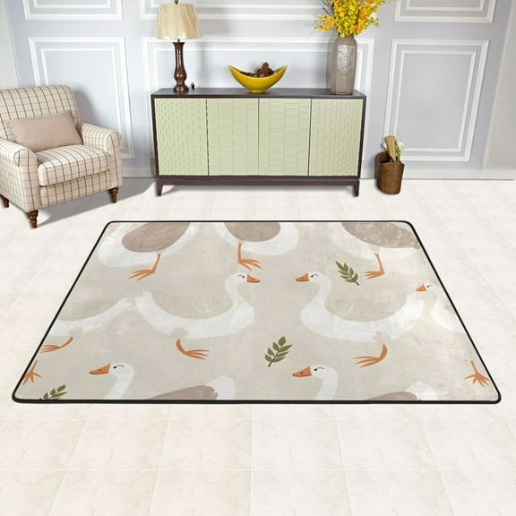 Gooses Area Rug Washable 72 x 48 Floor Carpet Mat Non Slip for Bedroom Living Room Kids Room Home Decor