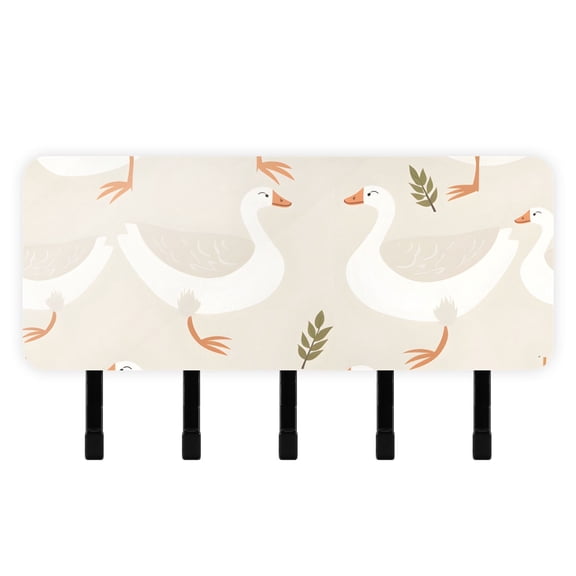 Gooses Mail Holder Organizer Wall Mount with Shelf Key Holder Key Rack with 5 Key Hooks for Wall Decorative