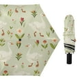 thumbnail image 1 of Gooses with Flowers Leaf Compact Sun Umbrella Windproof Travel Umbrellas for Rain Strong Portable UV Protection, 1 of 8