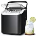thumbnail image 1 of Goosiay Countertop Ice Maker, 26lbs Portable Small Ice Makers with Handle, 8 Cubes in 6 Mins, 2 Size of Bullet Ice, Self-Cleaning Mini Ice Machine for Home, Kitchen, RV, Camping, Black, 1 of 12