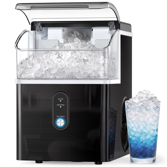 Goosiay Nugget Ice Maker Countertop, 33lbs/Day Portable Sonic Ice Maker & Pebble Ice Machine, Self-Cleaning for Home Kitchen Office