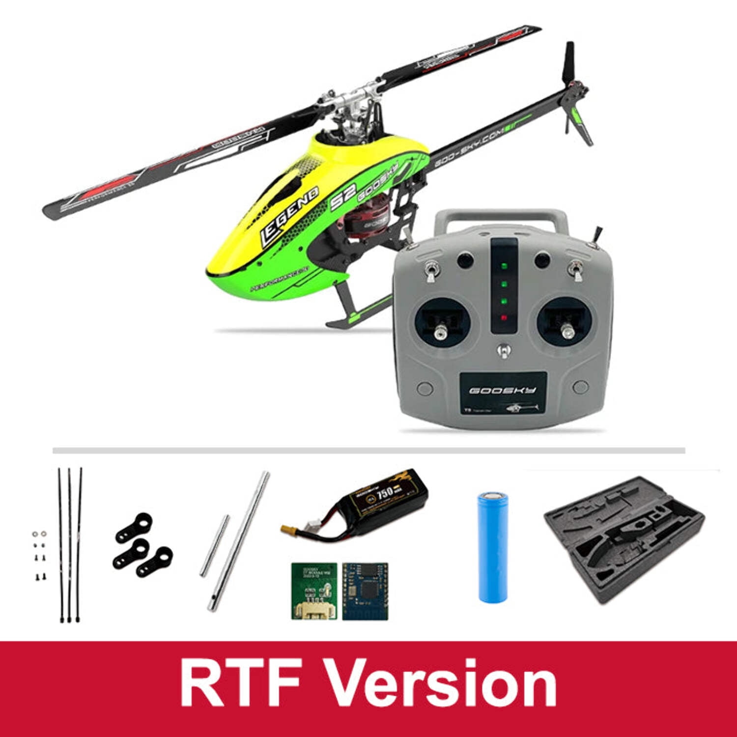 Goosky Legend S2 Helicóptero RTF - VerdeAmarelo MODO 2