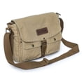 thumbnail image 1 of Gootium Canvas Messenger Bag Vintage Crossbody Shoulder Bag Military Satchel, Khaki, 1 of 5