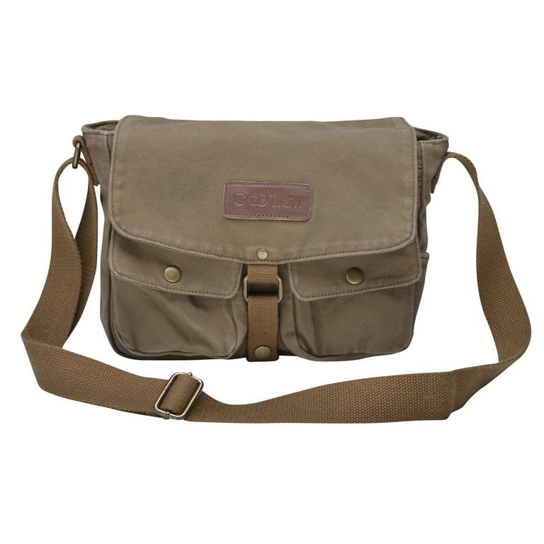 Gootium Vintage Canvas Messenger Bag Men s Shoulder Bag Cross Body Bag Army Green Walmart