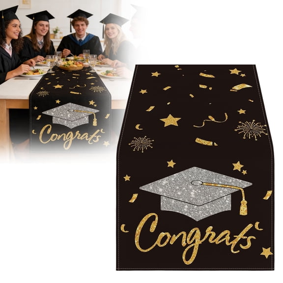 Goowood 2026 Graduation Table Decorations Table Runner Congrats Grad Class of 2026 Decor College Graduation Centerpieces Style E