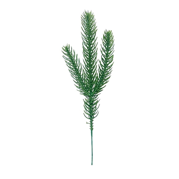 Goowood 25 Pcs Artificial Green Pine Needles Branches Faux Pine Sprigs 23cm Realistic Evergreen Stems Picks for Outdoor Door Home Decoration Wreath Garland Floral Arrangement