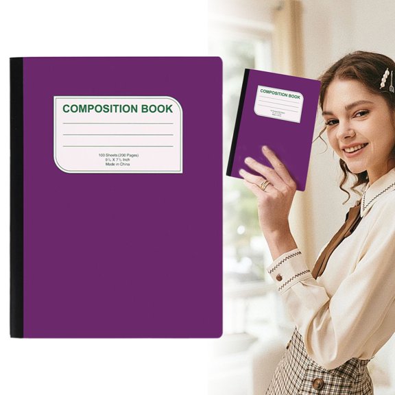 Goowood 3 Column Ledger Book B5 Accounting Notebook Columnar Pad for Bookkeeping Softcover Journal with Thick Paper Purple