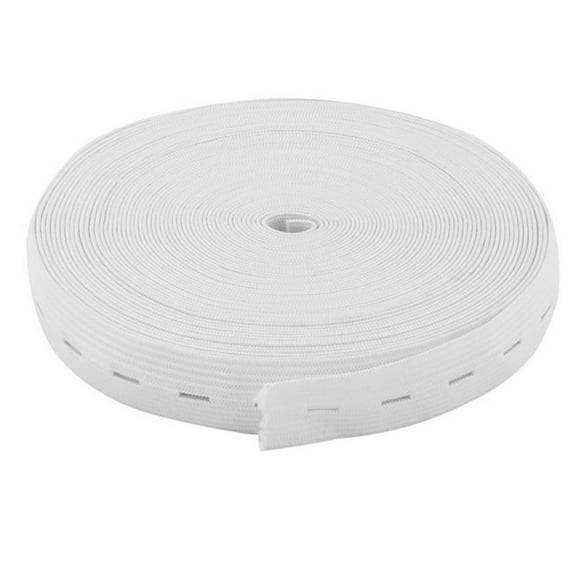Goowood Adjustable Buttonhole Elastic Band for Sewing 2cm Wide 10m Roll Stretchy Waistband Strap for Children and Pregnant Women Clothes