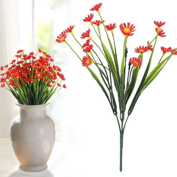 Goowood Artificial Flower Cemetery Bouquet - Weather-Resistant Plastic Memorial Flowers - Elegant Floral Arrangement for Grave Decoration