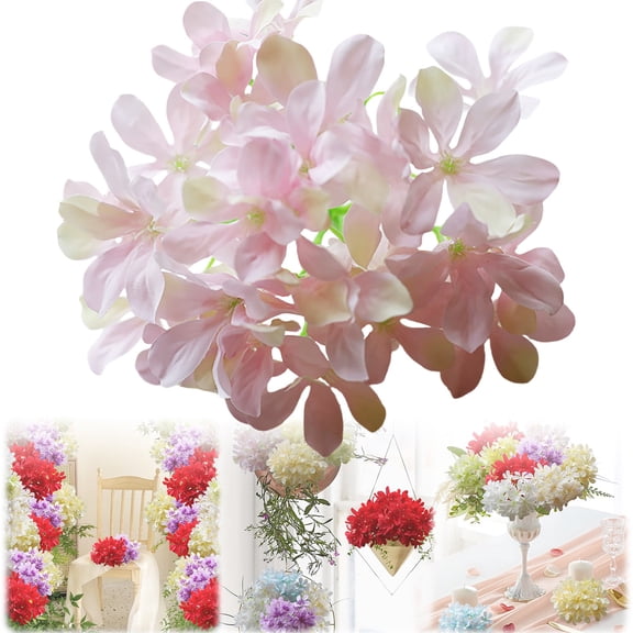 Goowood Artificial Flowers False Flower Heads Forks Corners Hydrangeas Wedding Decoration Art Sets Engineering Props Wedding